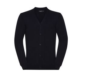 Russell JZ71M - Men's V-Neck Knitted Cardigan Navy