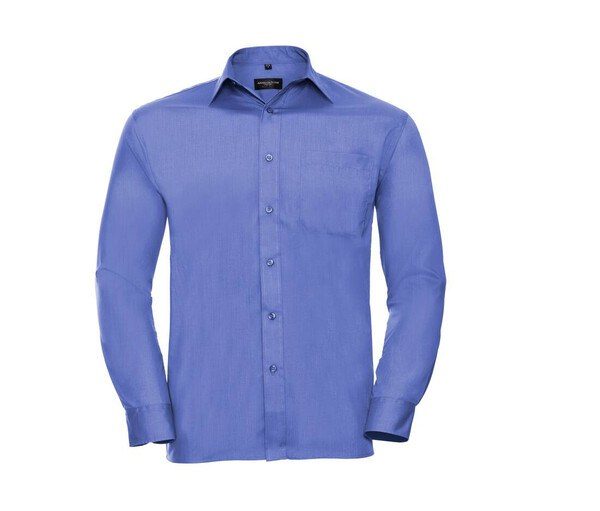 Russell Collection JZ934 - Classic Mens Poplin Shirt with Whalebone Collar