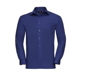 Russell Collection JZ936 - Mens 100% Cotton Poplin Shirt