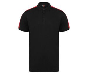 Finden & Hales LV381 - Stretch contrast polo shirt Black / Red