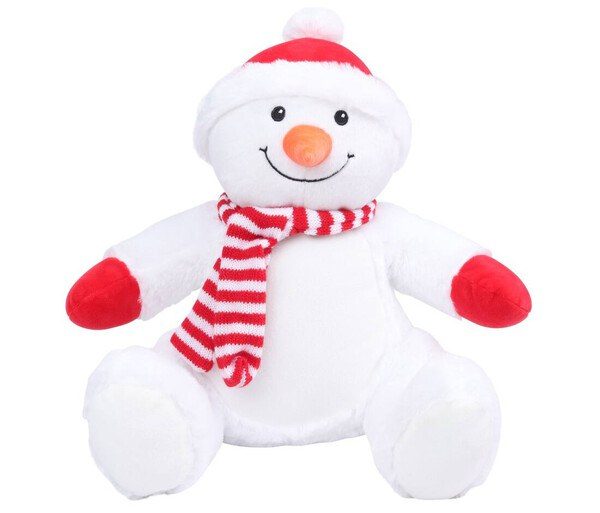 Mumbles MM567 - Cuddly Snowman Plush with Striped Scarf