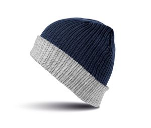 Result RC378 - Acrylic beanie with flap Navy / Grey