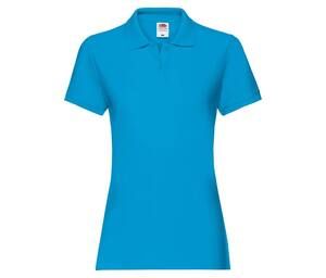 Fruit of the Loom SC386 - Women's Cotton Polo Shirt Azure Blue
