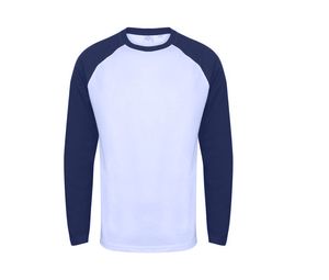 SF Men SF271 - Baseball Long-Sleeved T-Shirt White/ Oxford Navy