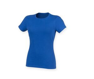 Skinnifit SK121 - Women's stretch cotton T-shirt Royal blue
