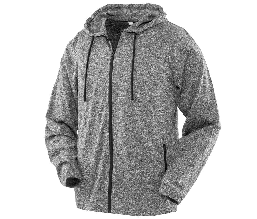 Spiro SP277M - Men's zip-up hooded sports shirt