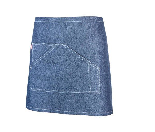 VELILLA V4206 - Durable Short Denim Apron with Adjustable Straps