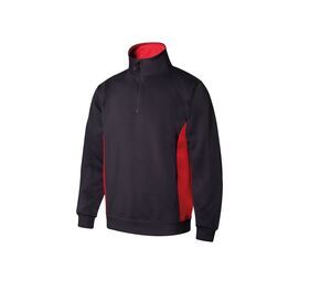 VELILLA V5704 - Two-tone zipped collar sweatshirt Navy / Red