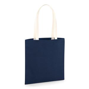 Westford mill W801C - Earthaware™ Organic Bag For Life - Contrast Handles French Navy / Natural