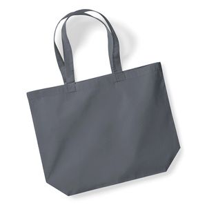 Westford mill WM265 - Organic cotton maxi shopping bag  Graphite Grey