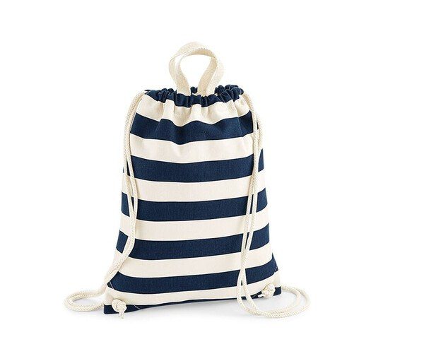 Westford mill WM686 - Nautical Striped Cotton Canvas Gym Bag