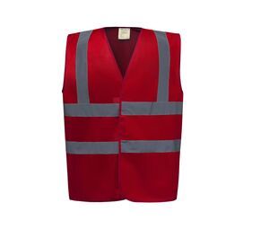 Yoko YK100 - High visibility 2 b&b vest (HVW100CH) Red