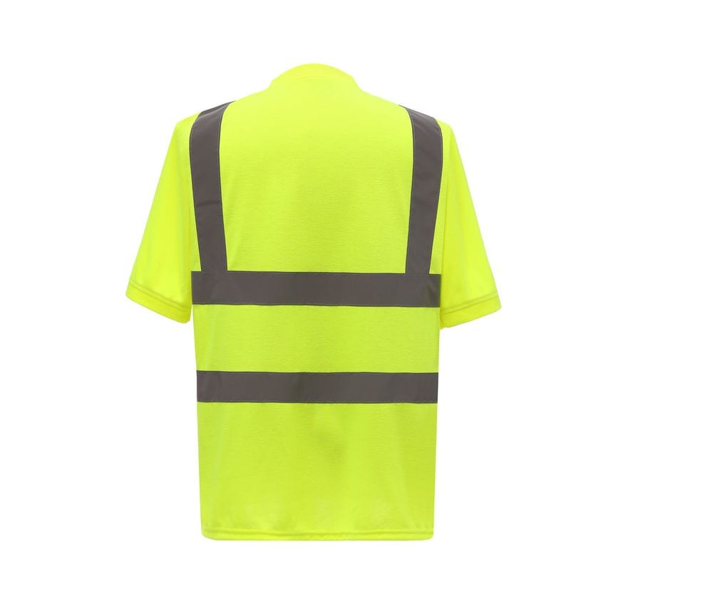 ZUJA Safety High Visibility Standard Short Sleeve Breathable Mens Construction T-Shirts Bright Reflective Protective Workwear Orange,3XL