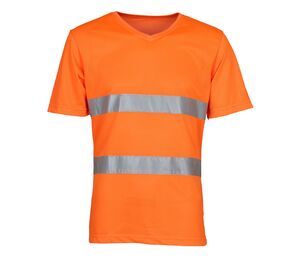 Yoko YK910 - V-neck high-visibility T-shirt Hi Vis Orange