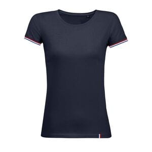SOL'S 03109 - Rainbow Women Tee Shirt Femme Manches Courtes French Navy/Royal Blue