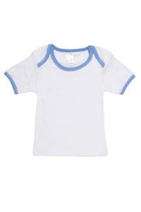 Ramo B102BS - Baby Short Sleeve Tee White/Sky Blue