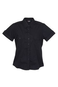Ramo S002FS - Ladies Military Short Sleeve  Shirt Black