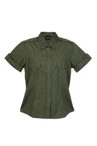 Ramo S002FS - Ladies Military Short Sleeve  Shirt Olive