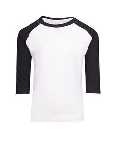 Ramo T143RG - Kids 3/4 Raglan Sleeve T-shirt White/Black
