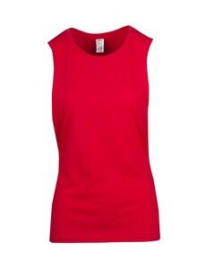 Ramo T405LD - Ladies 160gsm 100% combed cotton sleeveless tee Red