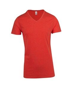 Ramo T903TV - Mens Marl V-neck T-shirt Coral Red Marl