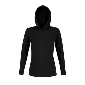 NEOBLU 03187 - Louis Women Hooded T Shirt Deep Black