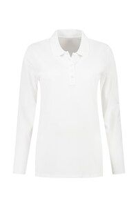 LEMON & SODA LEM3574 - Langarm-Poloshirt Damen Weiß