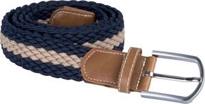K-up KP805 - Cintura intrecciata elastica Navy / Beige