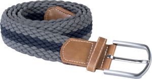 K-up KP805 - Braided elasticated belt Mid Grey / Navy