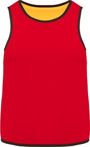 Proact PA046 - Kids' reversible rugby bib Sporty Red / Sporty Yellow