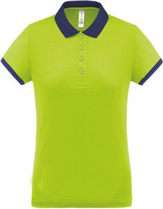 Proact PA490 - Ladies’ performance piqué polo shirt Lime / Sporty Navy
