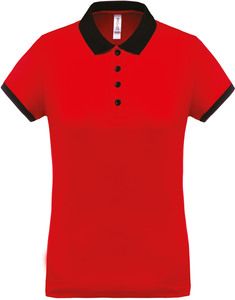 Proact PA490 - Ladies’ performance piqué polo shirt Red / Black