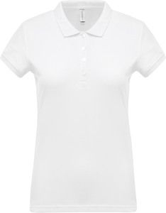Kariban K255 - Damen Kurzarm-Poloshirt. Baumwollpiqué. Weiß