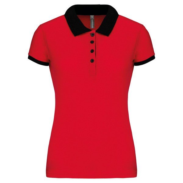 Kariban K259 - Polo piqué bicolor de mujer