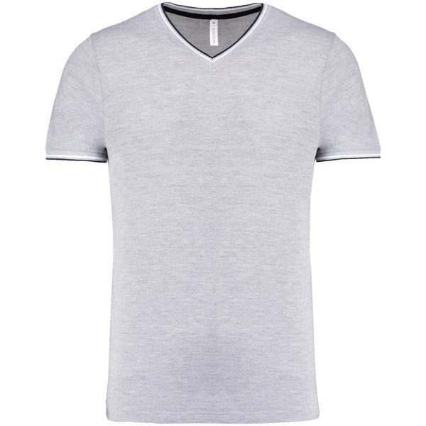 Kariban K374 - Camiseta de punto piqué con cuello de pico de hombre