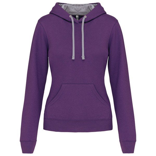 Kariban K465 - Ladies’ contrast hooded sweatshirt