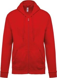 Kariban K479 - Zipped hooded sweatshirt Red