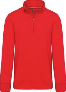 Kariban K487 - Zipped neck sweatshirt Red
