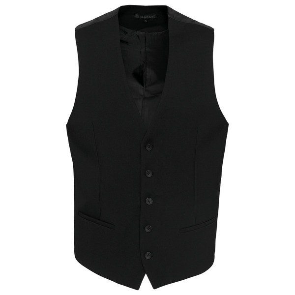 Kariban K501 - Kariban Men's Slim Fit Black Vest with Adjustable Back