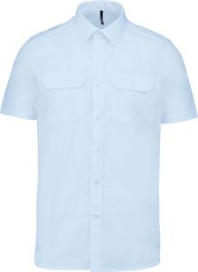 Kariban K503 - Herenpilootoverhemd korte mouwen Hemelsblauw
