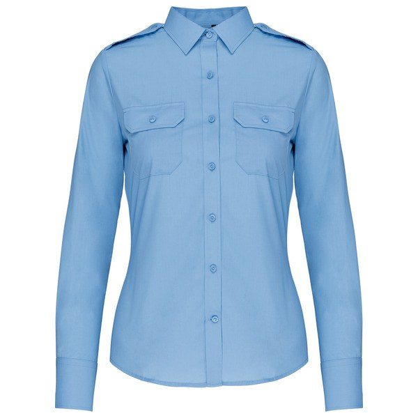 Kariban K506 - Camisa piloto manga larga mujer