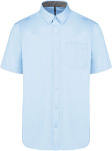 Kariban K587 - Herenoverhemd met korte mouwen van katoen Ariana Hemelsblauw