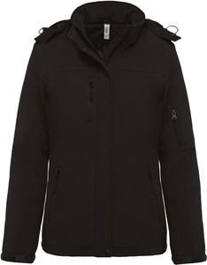 Kariban K651 - Women's lined hooded softshell parka Black