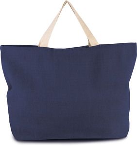 Kimood KI0260 - Grande shopping bag tote spirito rustico Patriot Blue