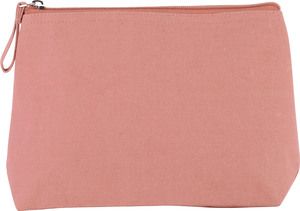 Kimood KI0724 - Canvas cotton pencil case Dusty Pink