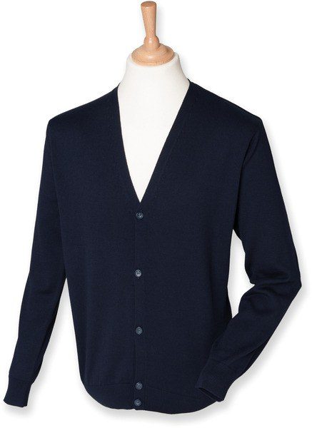 Henbury H722 - Henbury Mens Classic Cotton-Acrylic Cardigan