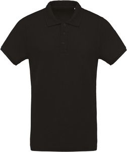 Kariban K209 - Men's short-sleeved organic piqué polo shirt Black