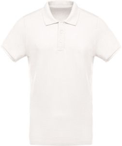 Kariban K209 - Men's short-sleeved organic piqué polo shirt Cream