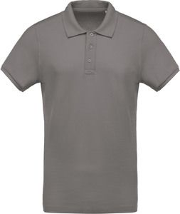 Kariban K209 - Men's short-sleeved organic piqué polo shirt Storm Grey