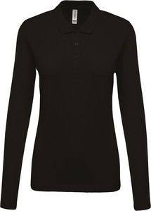 Kariban K257 - Ladies’ long-sleeved piqué polo shirt Black
